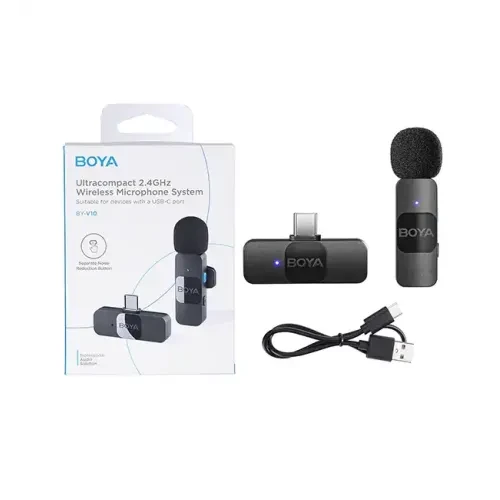 BOYA BY-V20 Ultracompact 2.4GHz Wireless Microphone Price in Bangladesh | Plug & Play Lavalier Mic for Vlogging & YouTube