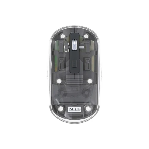 Imice T400 4 Keys 1600Dpi Dual-Mode Mouse Transparent Bluetooth Wireless Silent Mouse