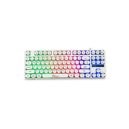 Pc Power Usb Rgb Gaming K87 White Keyboard