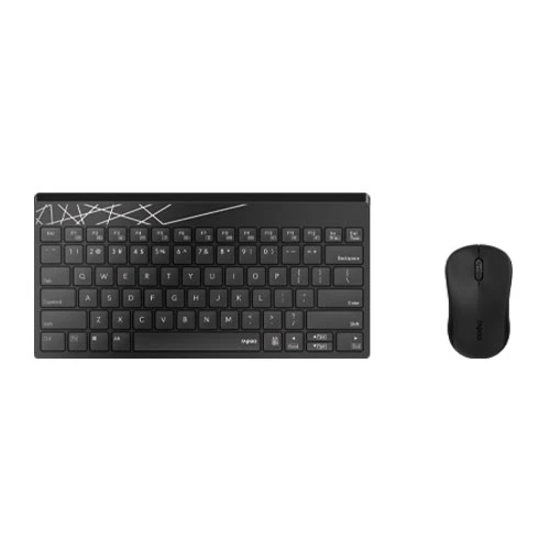 Rapoo 8000S Wireless Keyboard With Mouse Black