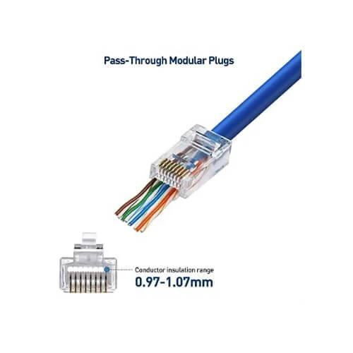 SAFENET Cat6 RJ45 Passthrough Connector 36-3000WT-PT 8P8C UTP Ethernet Plug Price in Bangladesh