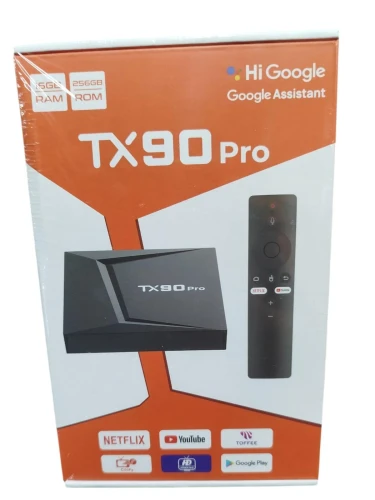 TX90 Pro Android TV Box with Voice Control | 16GB/256GB Storage | 4K Ultra HD Smart TV Box | WiFi Media Player Bangladesh