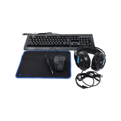 Xtreme K502C Rgb Black Usb Wired Gaming Keyboard, Mouse, Mouse Pad ,Headphone Combo