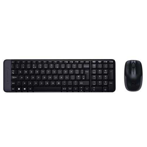 Keyboard With Mouse Logitech Wireless Mk215 Black