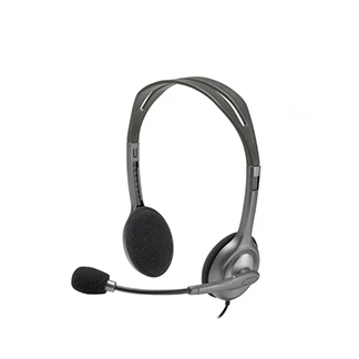 Logitech H110 Stereo Headset Headphone  (Two Port)