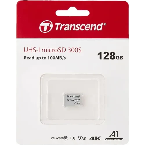 Transcend 128Gb M.sd C10+ 300S Memory Card