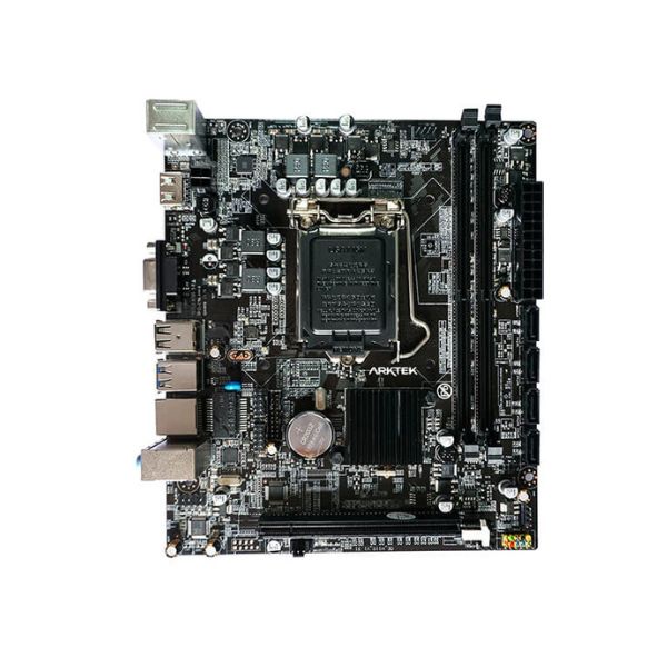 Arktek H110m Ak-H110m Eg Lga1151 Ddr4 Motherboard CPU Support: Intel Core i7/i5/i3, Pentium, Celeron (LGA 1151) Chipset: Intel H110 Memory: 2 DIMM slots, up to 32GB DDR4 (up to 2400 MHz) Expansion: 1 PCIe 3.0 x16, 1 PCIe 2.0 x1 Storage: 4 SATA 6Gb/s ports (supports RAID) Connectivity: USB 3.0, USB 2.0, HDMI, VGA Audio: Realtek ALC887 Networking: Realtek RTL8111H Ethernet Form Factor: Micro ATX Cooling: Multiple fan headers